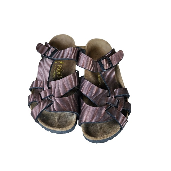 Papillio by Birkenstock Metallic Redwood Leather Sandals Women's Size 6 - Picture 2 of 8